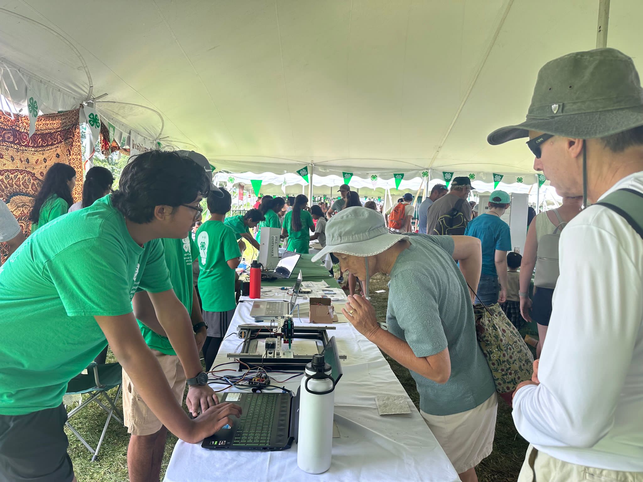 Pen plotter in action at the 2023 4H fair