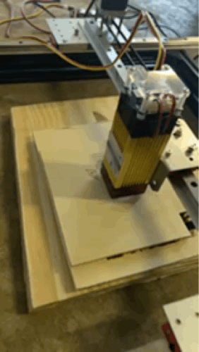 CNC Laser Engraver in Action